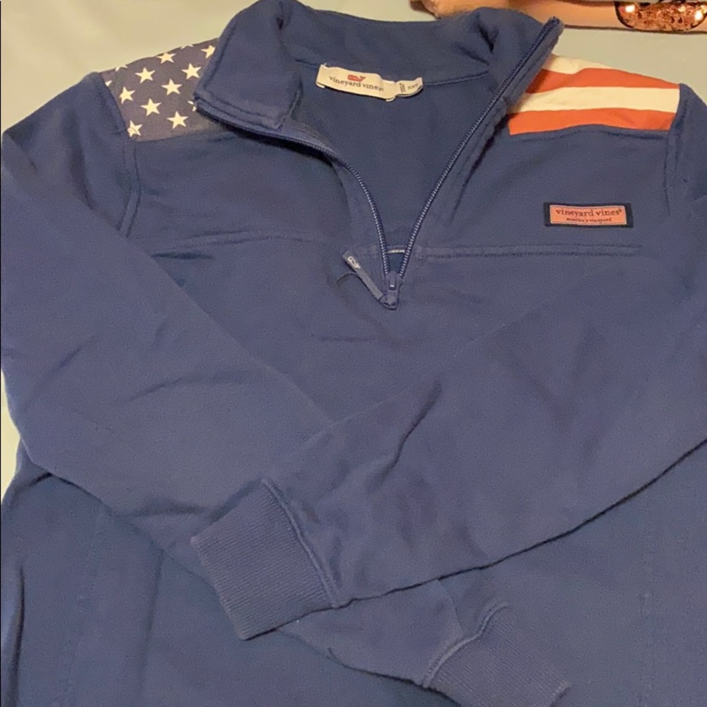 Half-zip mockneck sweatshirt